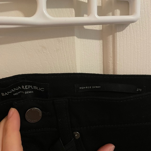 NWT Banana Republic high waisted black jeans - Picture 3 of 3